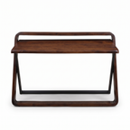 Juniper Wood Study Table — White background angle 1