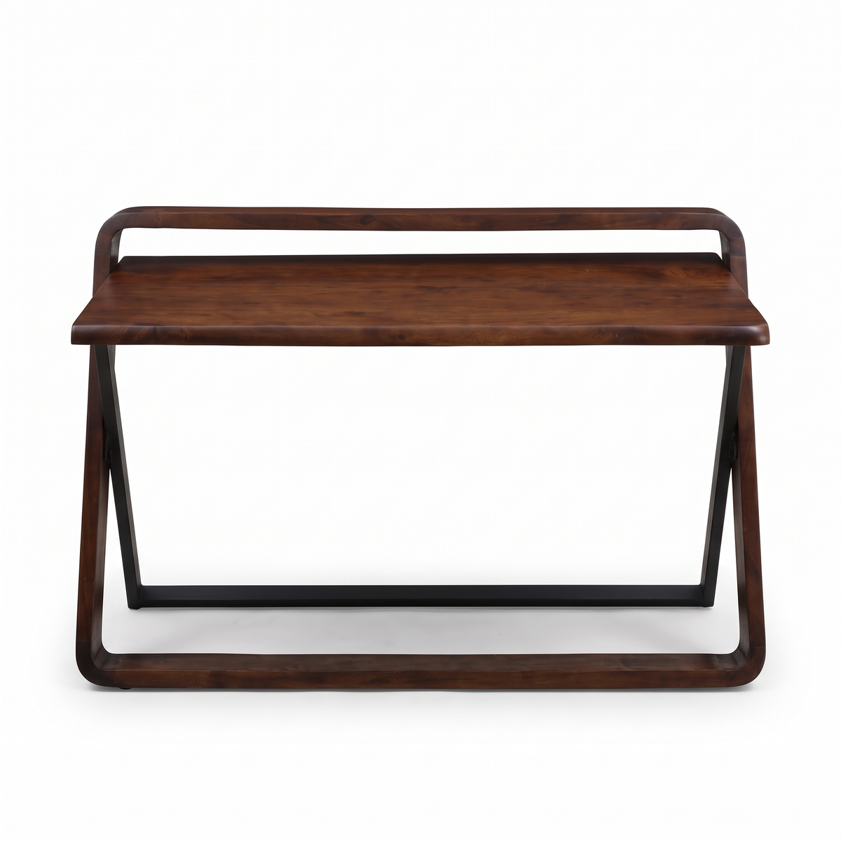 Juniper Wood Study Table — White background angle 1