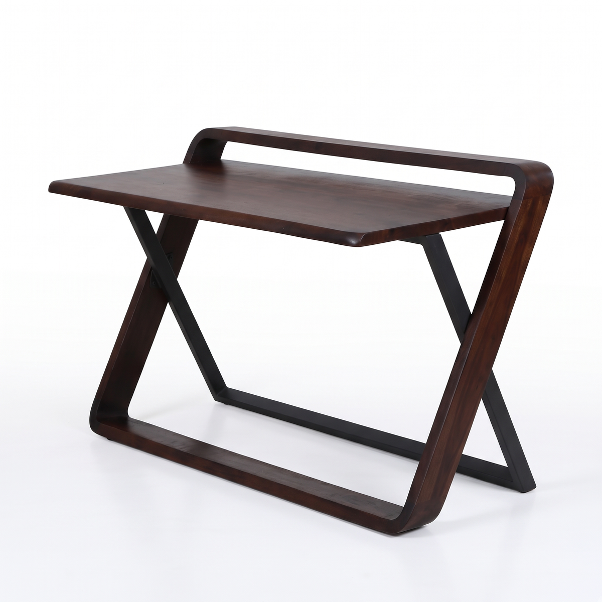 Juniper Wood Study Table — White background angle 3