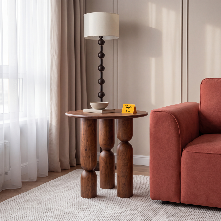 Ellery Stone End Table — main lifestyle hero