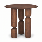 Ellery Stone End Table — White background angle 1
