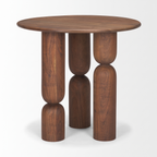 Ellery Stone End Table — White background angle 2