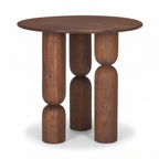 Ellery Stone End Table — White background angle 3