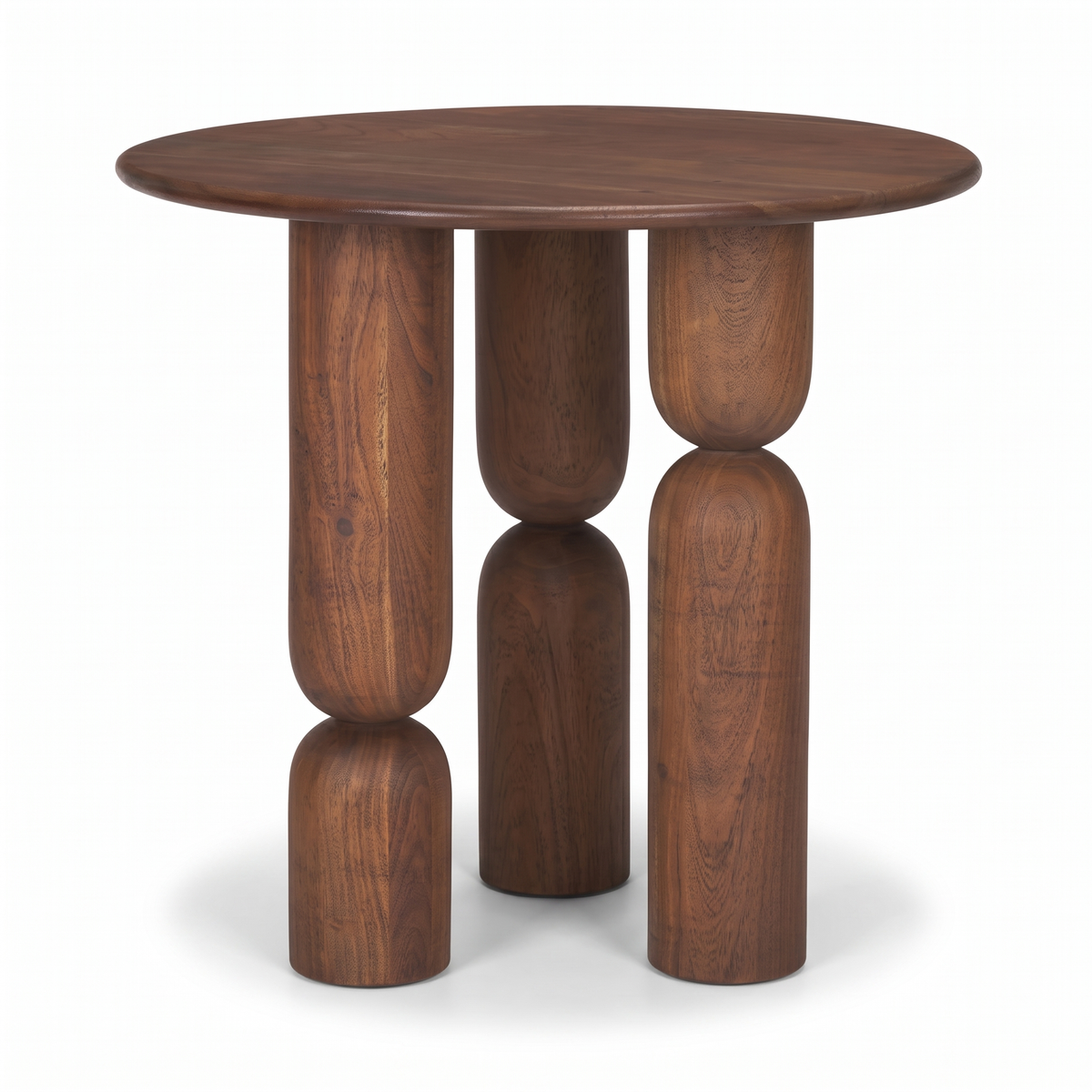 Ellery Stone End Table — White background angle 3