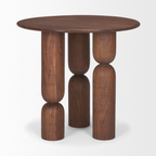 Ellery Stone End Table — White background angle 4