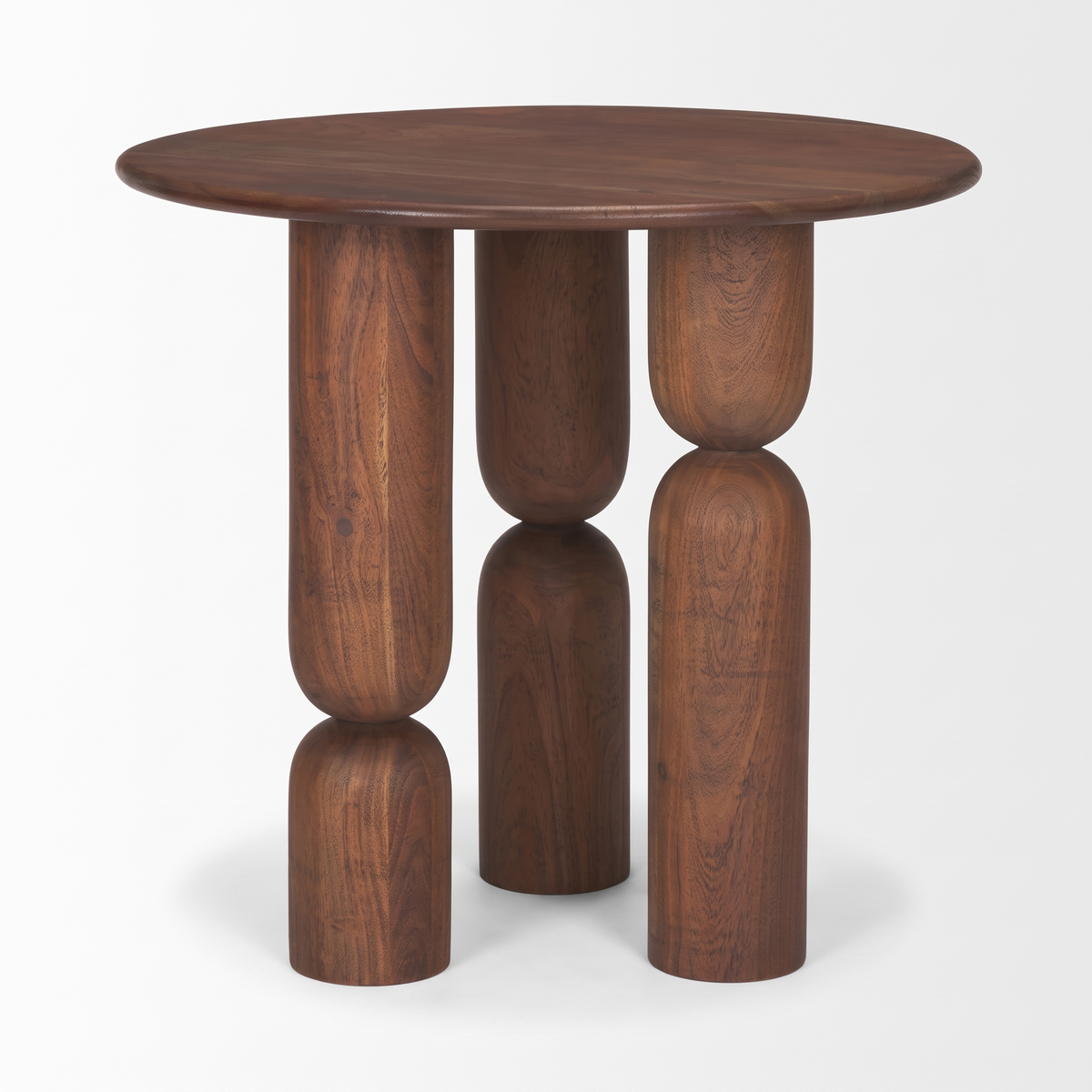 Ellery Stone End Table — White background angle 4