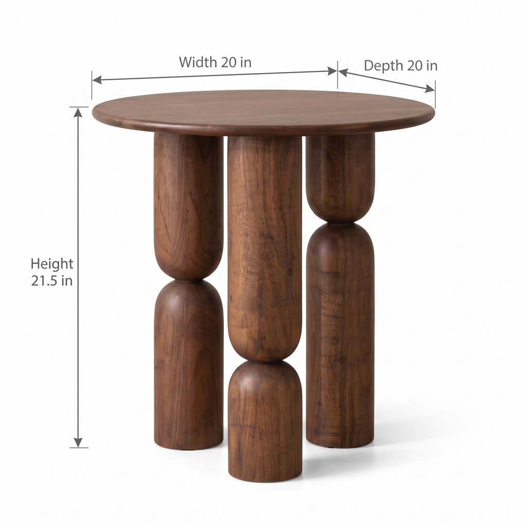 Ellery Stone End Table — Dimensions