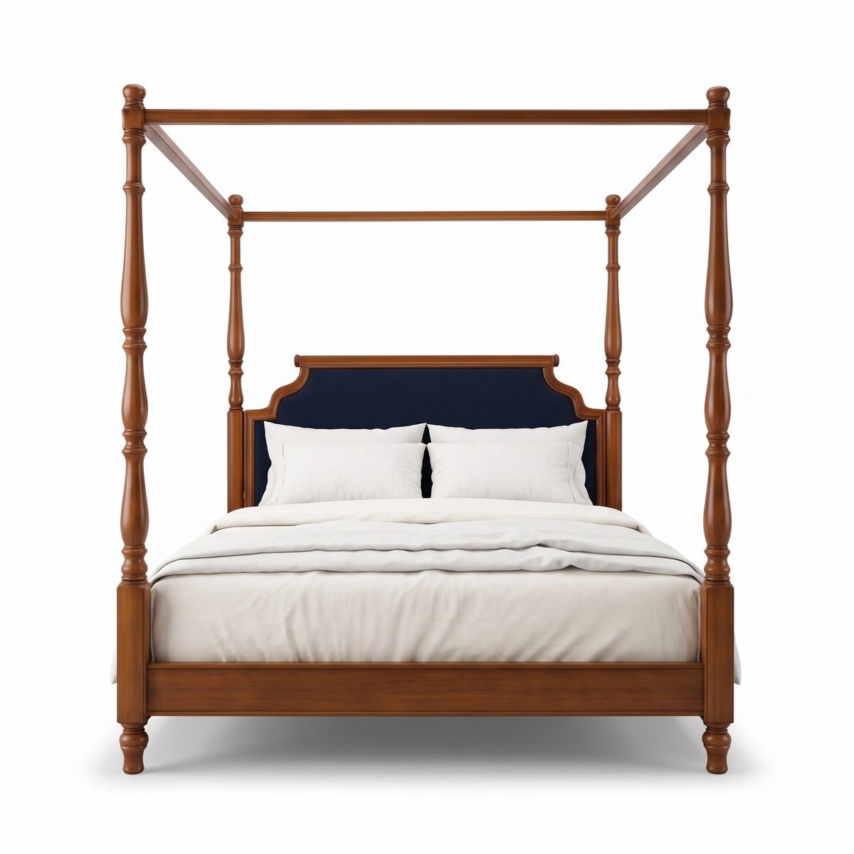 Ember Fern Poster Bed — White background angle 1