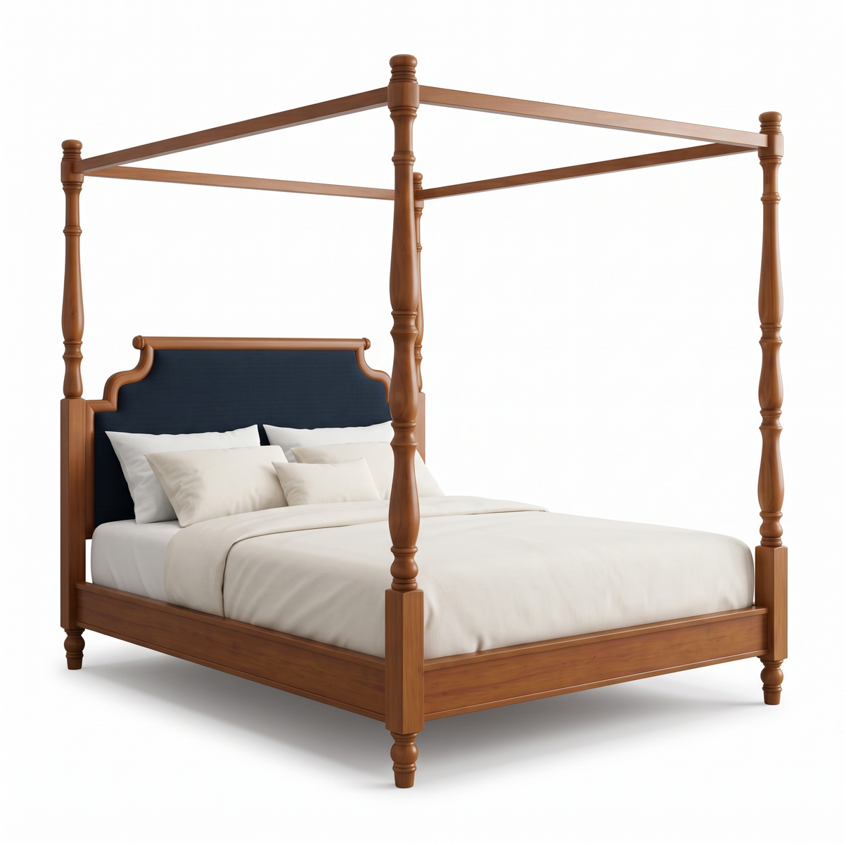 Ember Fern Poster Bed — White background angle 2