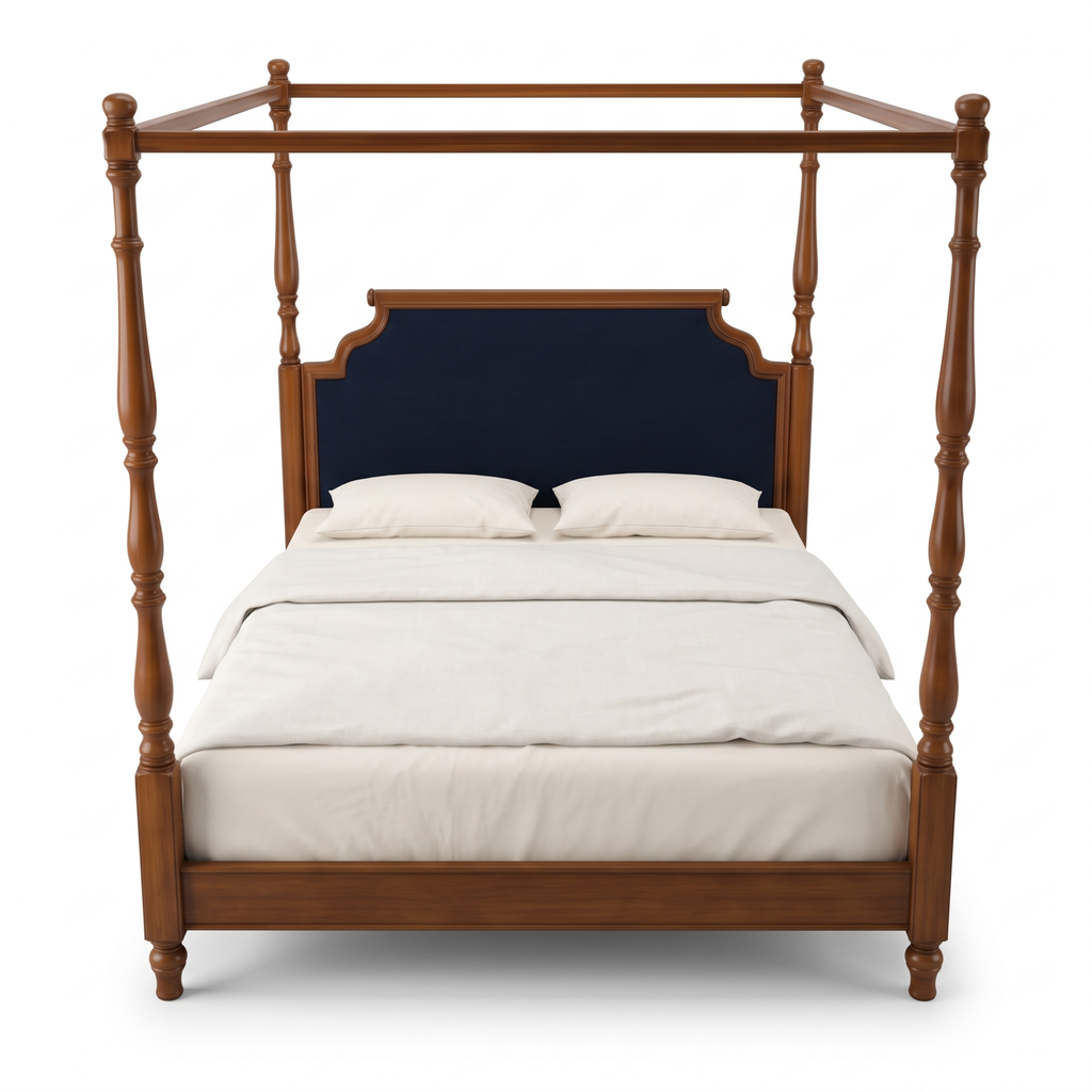 Ember Fern Poster Bed — White background angle 4