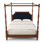 Ember Fern Poster Bed — White background angle 4