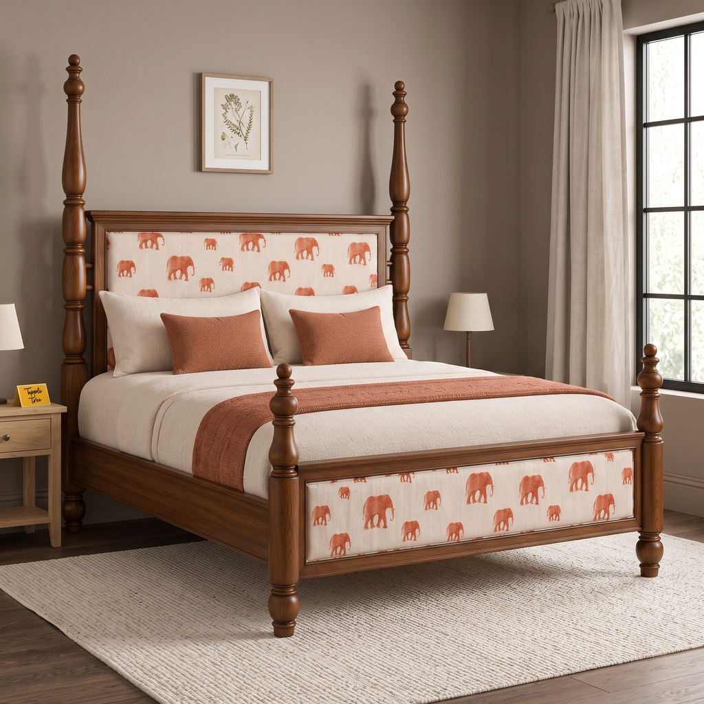 Ember Stone Poster Bed — Lifestyle angle 2