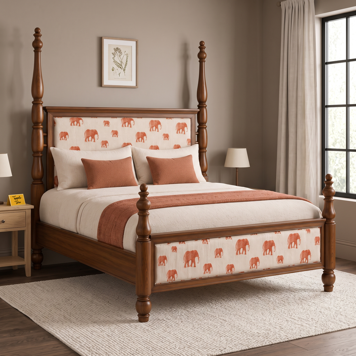 Ember Stone Poster Bed — Lifestyle angle 2