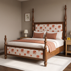 Ember Stone Poster Bed — Lifestyle angle 3