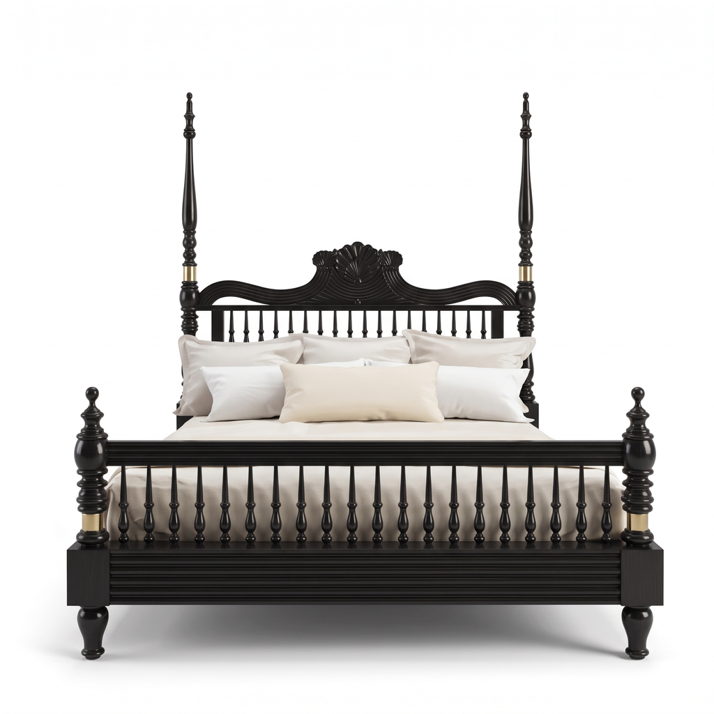 Fernhaven Haven King Poster Bed — White background angle 1
