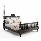 Fernhaven Haven King Poster Bed — White background angle 2