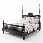 Fernhaven Haven King Poster Bed — White background angle 3
