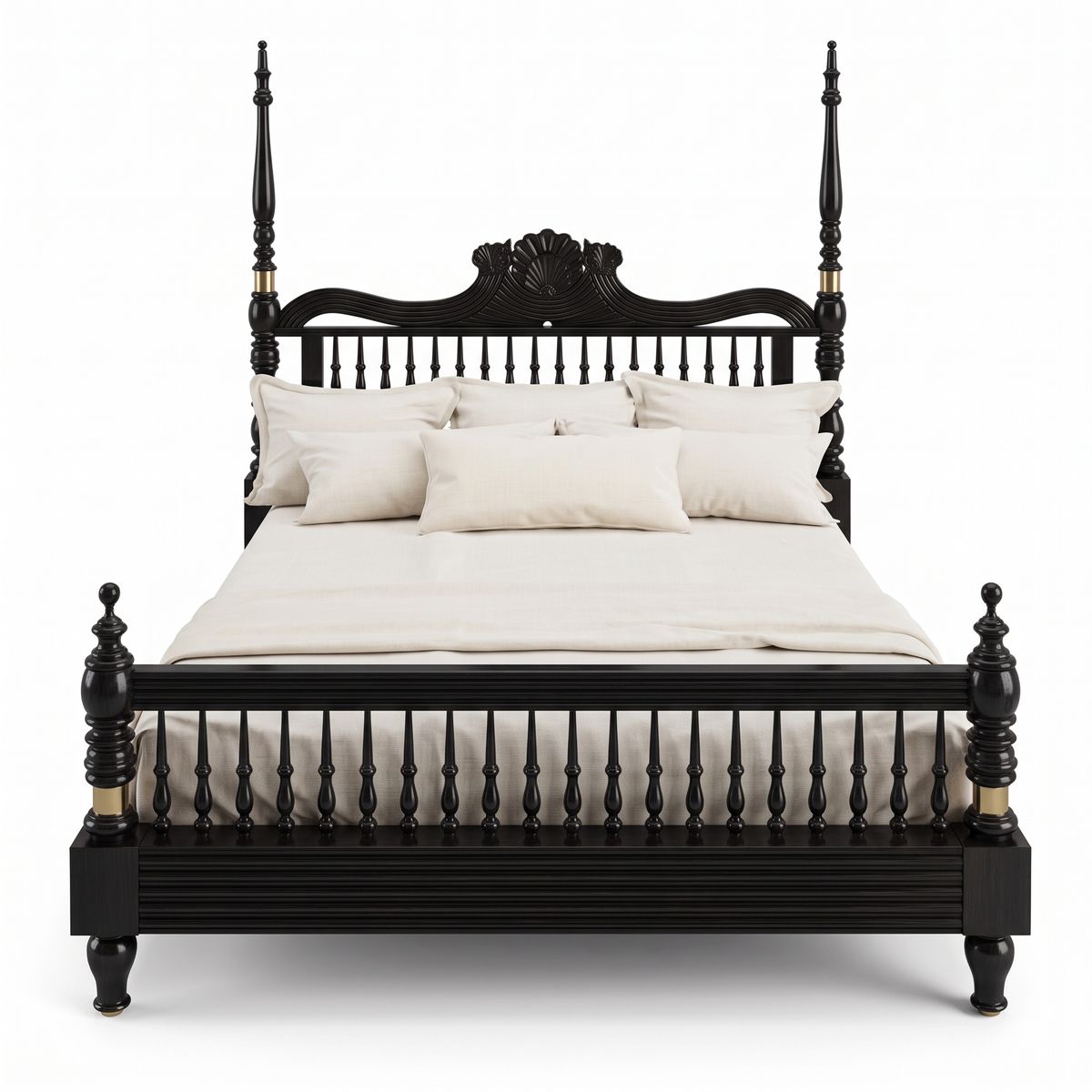 Fernhaven Haven King Poster Bed — White background angle 4
