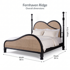 Fernhaven Ridge Poster Bed — Dimensions