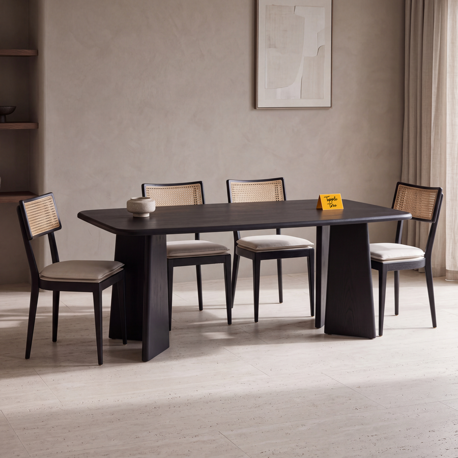 Noir Tapered Dining Table Dining Table — main lifestyle hero