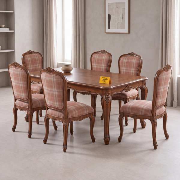 Rose Plaid Heritage Dining Set Dining Set — main lifestyle hero