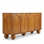 Aurevon Arch 4-Door Sideboard — White background angle 2