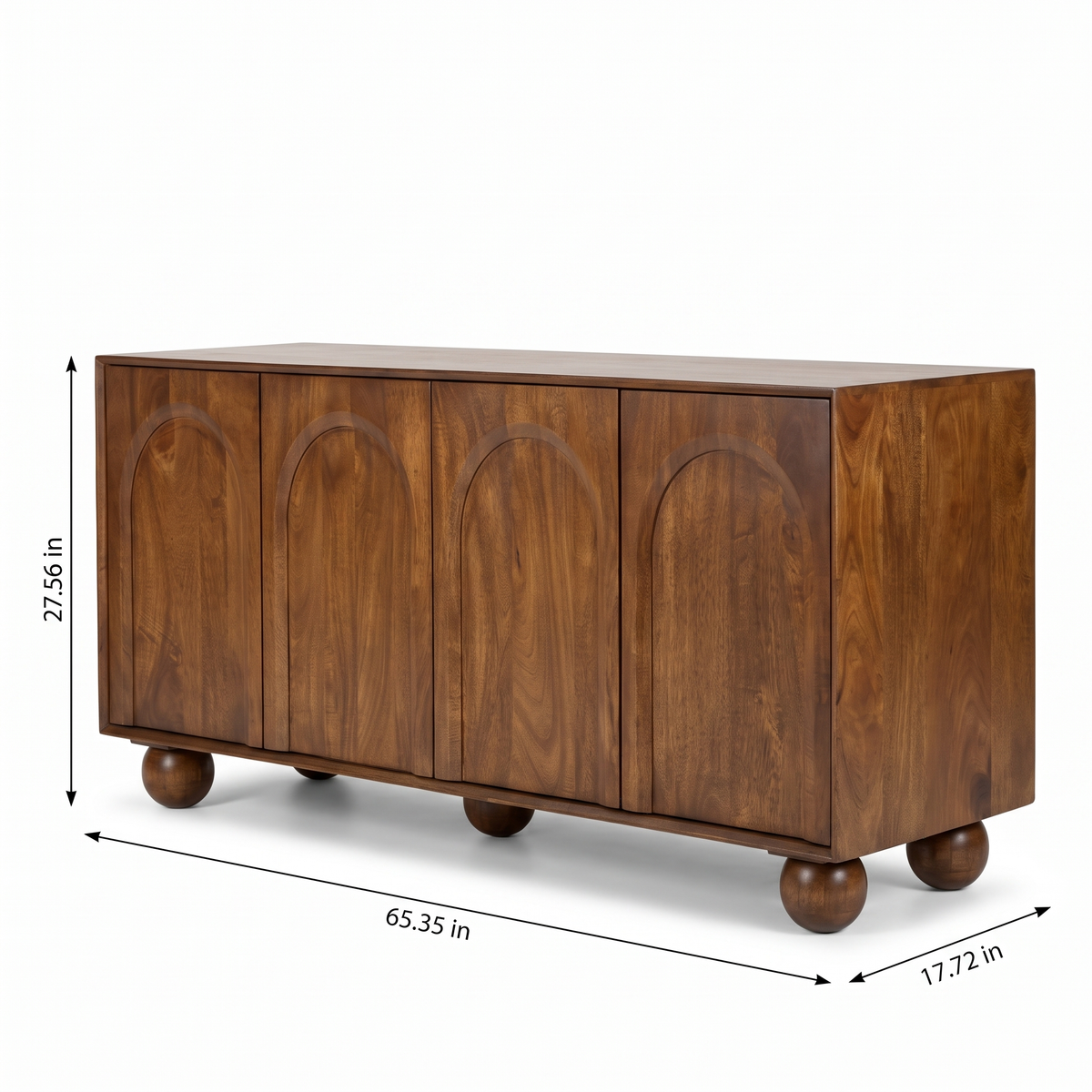 Aurevon Arch 4-Door Sideboard — Dimensions