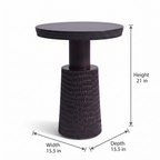 Glenmere Field Dark Walnut Mango Wood Side Table dimensions: 39 × 39 × 53 cm (W × D × H)
